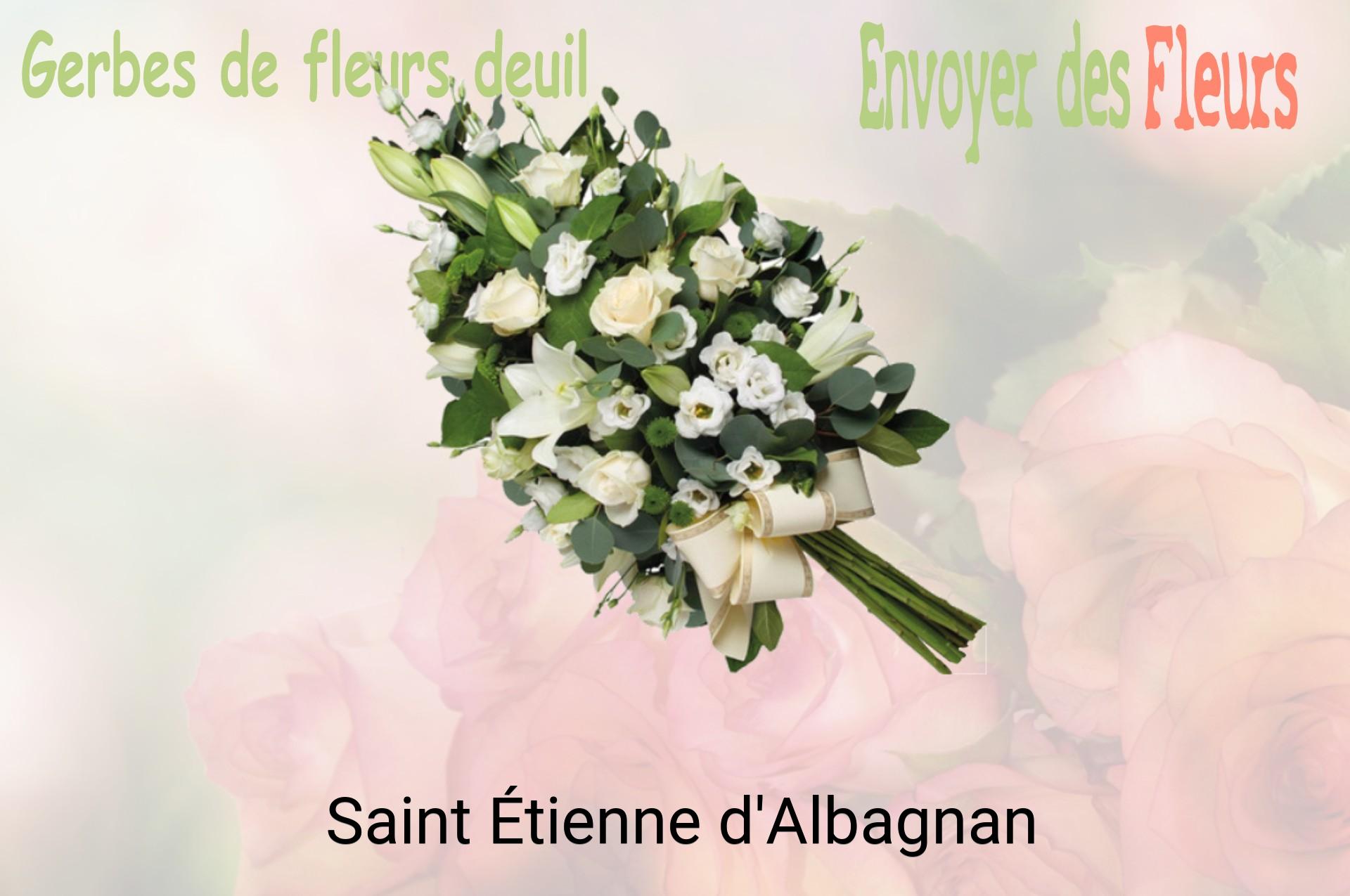 Gerbe de fleurs de deuil livrée à Saint-Étienne-d'Albagnan